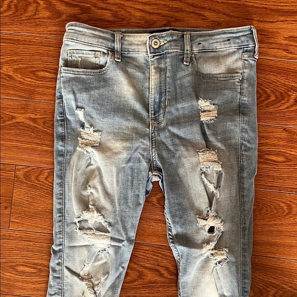 Hollister High-Rise Super Skinny Light Blue Women's Jeans - Picture 2 of 5